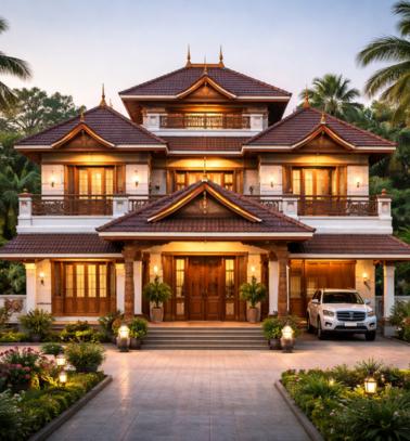 Custom villa elevation design