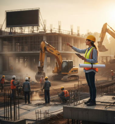 Engineer supervision at site